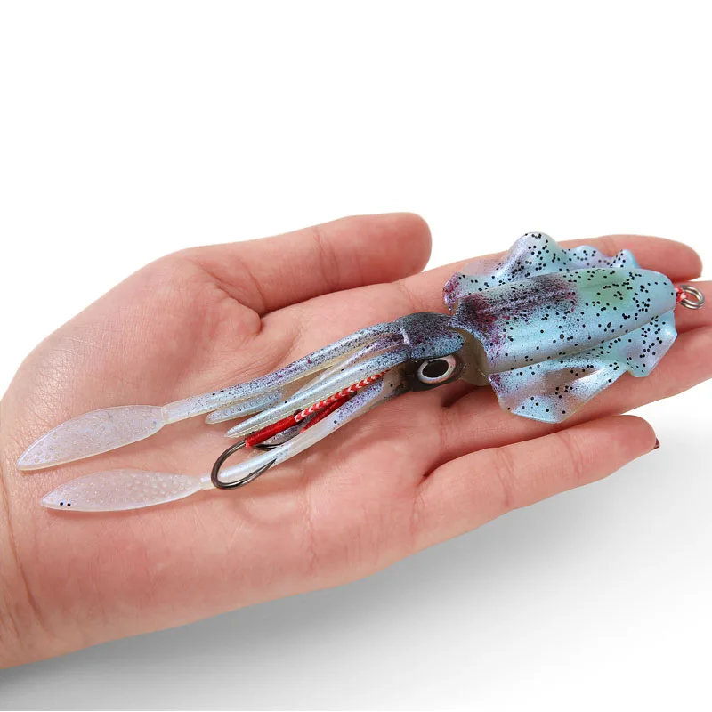 20 г/60 г УФ Glow Octopus Calamar Морская Рыбалка воблер кальмар Джиги рыболовные приманки-Воблеры силиконовая Приманка в виде кальмара Рыбалка мягкая