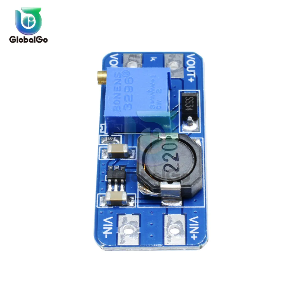 MT3608 dc-dc повышающий преобразователь усилитель питания модуль Boost повышающая плата Макс выход 28 V 2A для Arduino