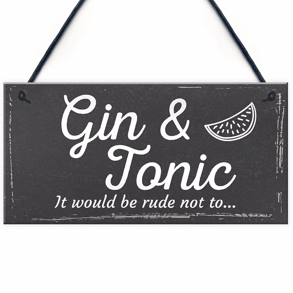 Meijiafei Подарки для женщин Gin& Tonic налет новинка сад спирт бар человек знак группы 1" x 5"
