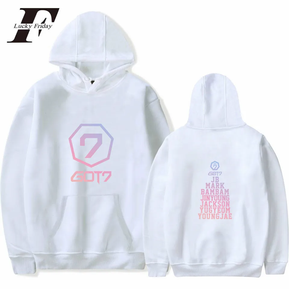 LUCKYFRIDAYF GOT7 K-Pop корейские толстовки Популярные идол группа Корейский Kpop Женская Толстовка Мужская хип-хоп одежда
