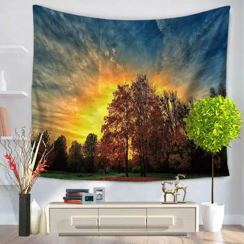 Осенний дефолиационный гобелен тканевые гобелены подвески домашний