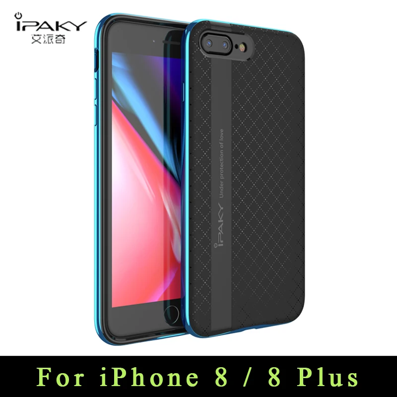 Чехол для iphone 8 iPaky бренд coque Plus чехол 7 силиконовый + PC Рамка Apple чехлы |