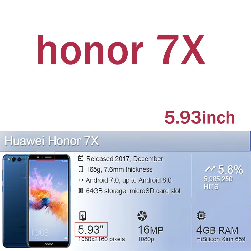Honor 7x Защитное стекло на Honor 7a для huawei 7x 7c pro 7 a x c a7 c7 x7 защита экрана honer 7apro защита Броня закаленное стекло - Цвет: Honor 7x