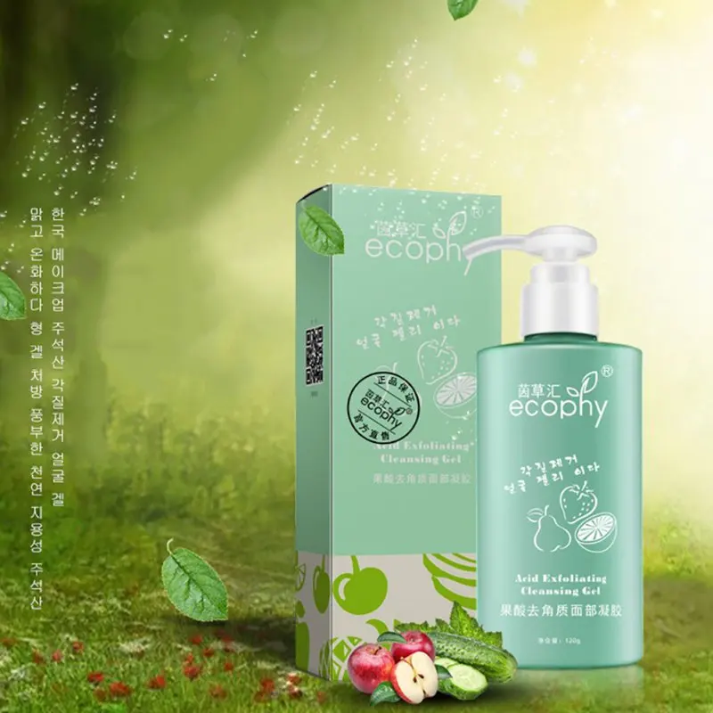 Отшелушивающий гель для лица с кислотным пилингом глубокого очищения кожи от