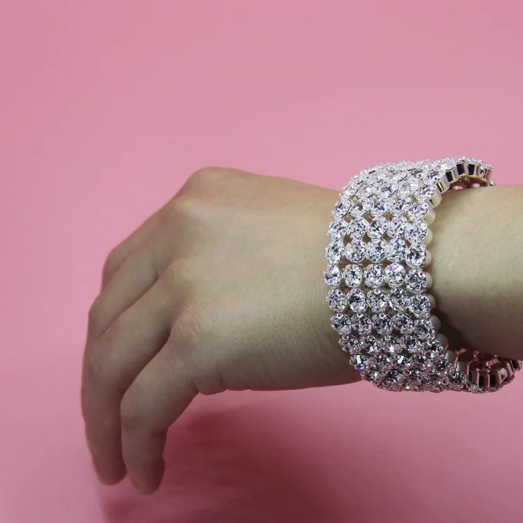 Можно выбрать стиль Открытый браслет невесты ювелирные изделия модное платье