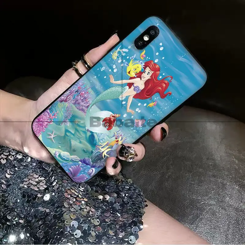 Чехол для телефона Babaite Princess Ariel Little Mermaid snow princess iPhone 8 7 6 6S Plus 5 5S SE XR X XS MAX | Мобильные