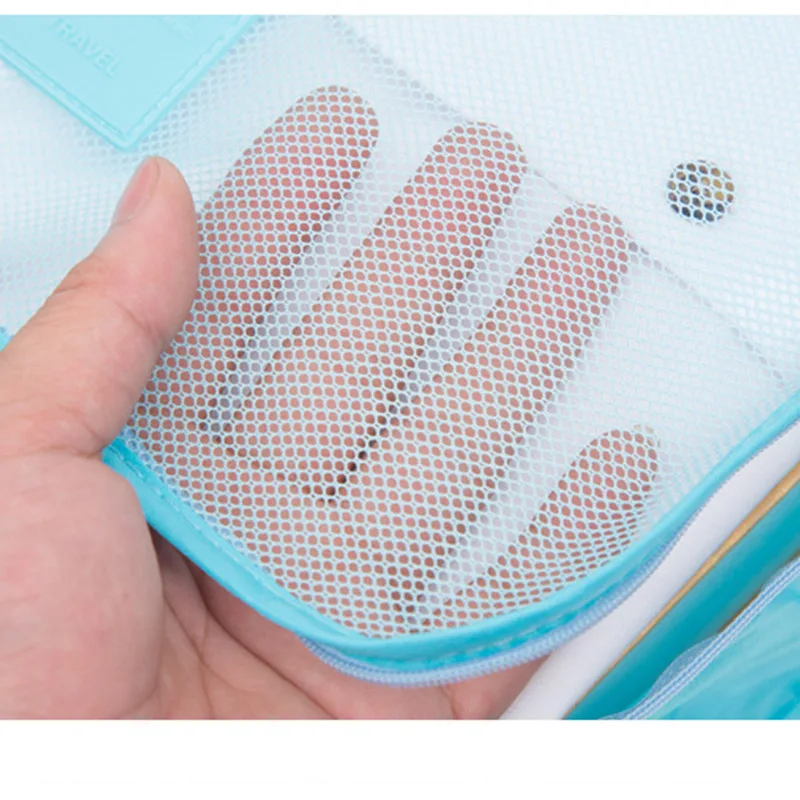 6 шт./компл. дорожная Женская тканевая сумка для путешествий Сетчатая Сумка