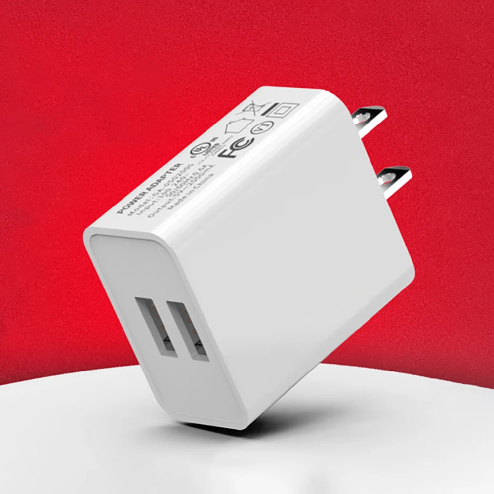 Двойной порт USB настенное зарядное устройство 5V 2A 2 PIN штепсельная вилка США