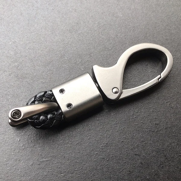 Black-key chain Автомобильный брелок с толстым стержнем, Классическая d-образная подкова, держатель для ключей, аксессуары для салона автомобиля, кошелек для ключей, инструменты для стайлинга автомобилей - Цвет: Black-key chain