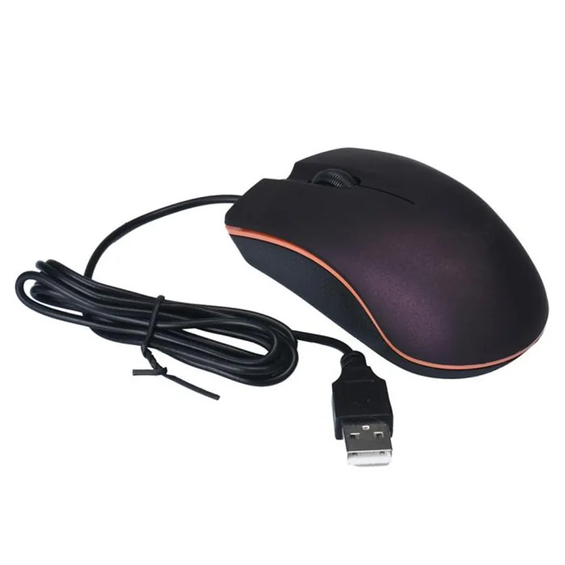 USB мышь VOBERRY офисный игровой кабель оптическая светодиодный 1200DPI с эргономичным