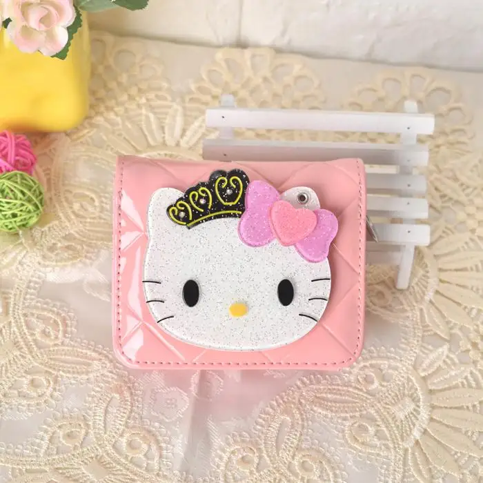 Женские кошельки с рисунком hello kitty, кожаный кошелек hello kitty, кошелек для девушек, клатч, женские вечерние кошельки - Цвет: 1