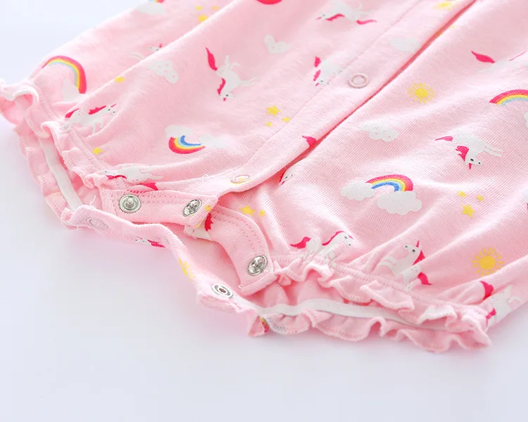 Боди для маленьких девочек 100% хлопок Одежда младенцев одежда с принтом радуги