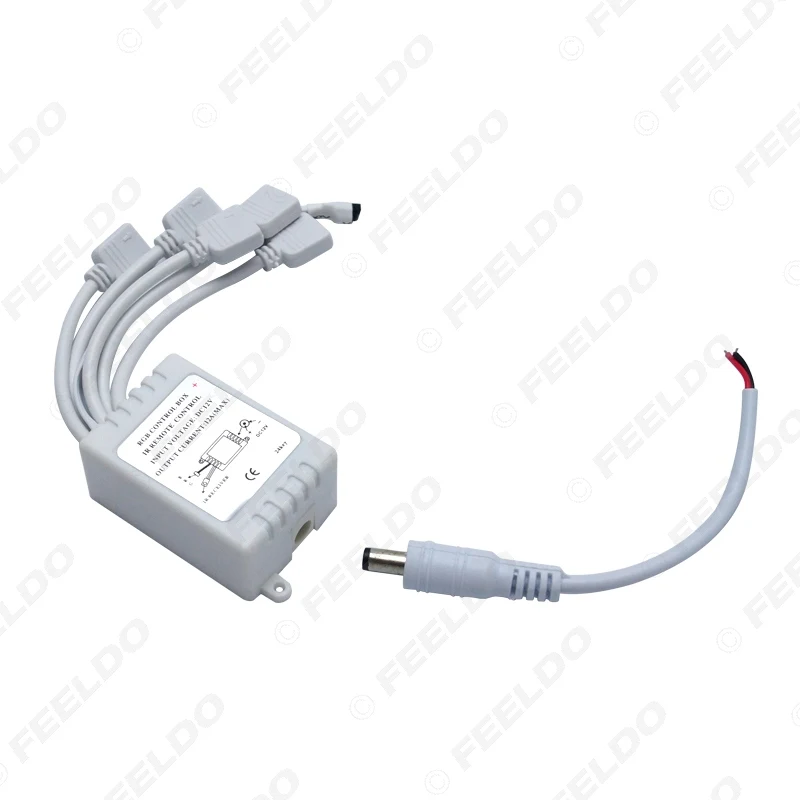 FEELDO DC12V 24V 12A 24Key RGB контроллер 4Pin 5 выходов ИК пульт дистанционного управления для