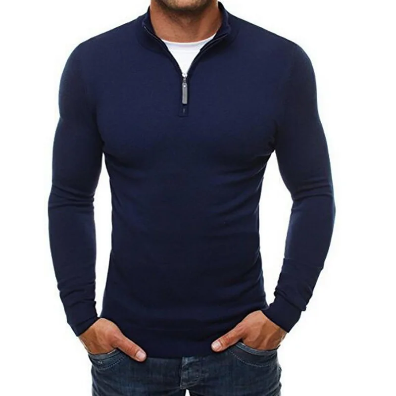 NIBESSER 2020 New Autumn Winter Fashion Men Sweater Casual Turtleneck Slim Fit Knitting Sweaters Knitted Pullover Brand | Мужская одежда