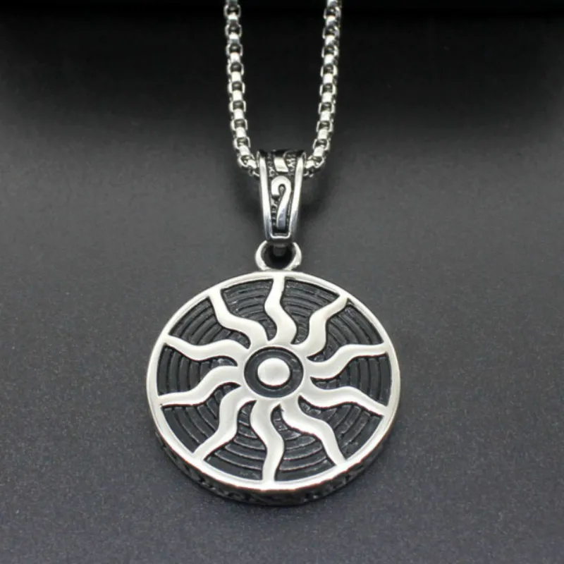 Ожерелье с подвеской из нержавеющей стали круглой формы подвески в виде