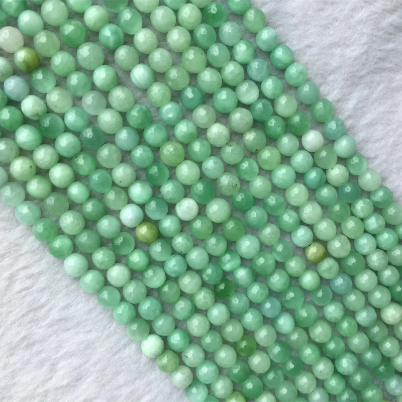 Высококачественная Натуральная Зеленая Бирма нефрит круглые драгоценные камни - Фото №1