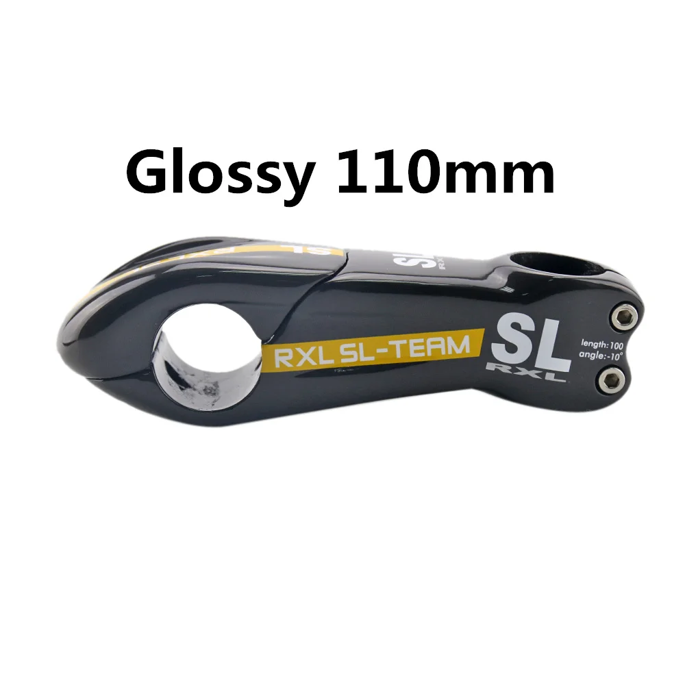 Yellow Glossy 110mm Без логотипа вынос руля для горного велосипеда 28,6-31,8 мм карбоновый Дорожный велосипед Велоспорт стволовых углеродное волокно ручки велосипеда руль 10 градусов 90/100/110 мм Mtb - Цвет: Yellow Glossy 110mm