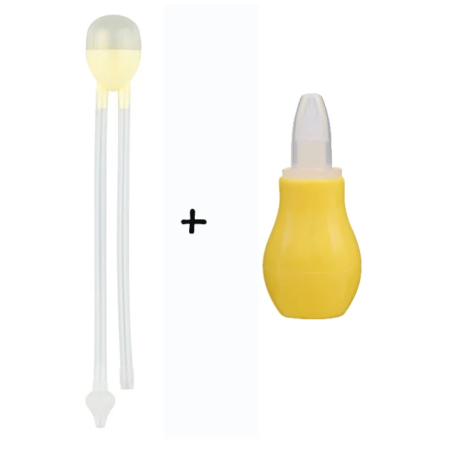 Yellow set-2pcs Носовой рот всасывающее устройство дети ребенок сосет уход за носом безопасный нетоксичный силиконовый носовой аспиратор нюхать Чистка пылесосом всасывающее устройство - Цвет: Yellow set-2pcs