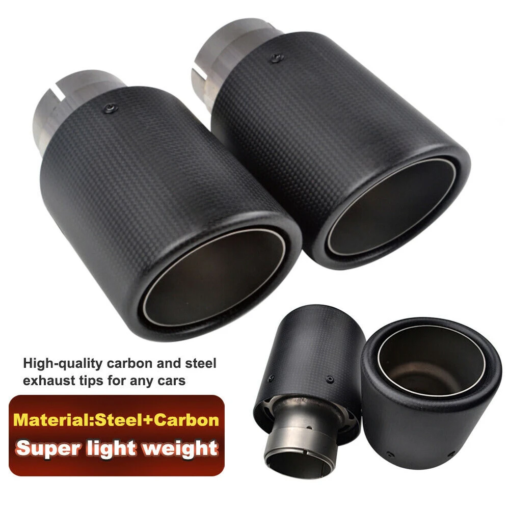 Styling Carbon Fiber Exhaust Tip Systems Liner Accessories For Muffler Tube Universal Auto Car Outlet Tail End Modified Straight |