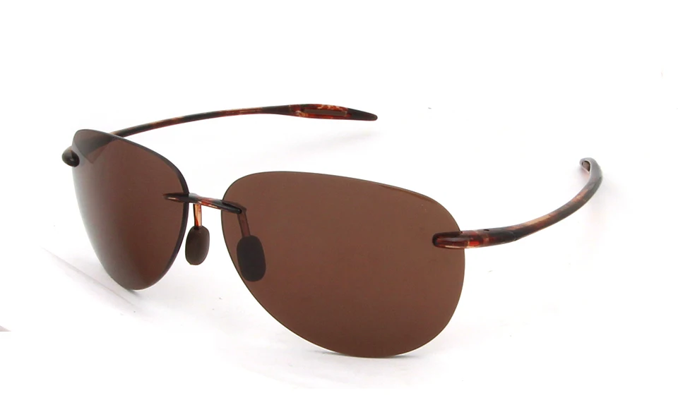 BROWN SUNGLASSES ESNBIE брендовые дизайнерские солнцезащитные очки без оправы мужские TR90 ультралегкие Овальные Солнцезащитные очки женские нейлоновые линзы UV400 Солнцезащитные очки - Цвет линз: BROWN SUNGLASSES