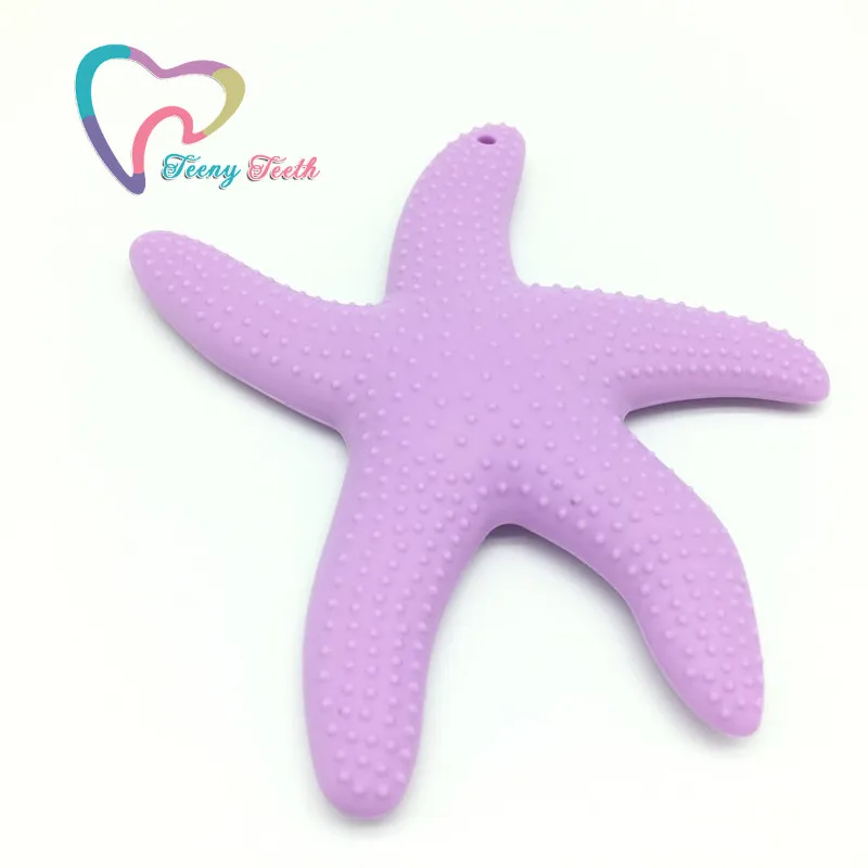 1 шт. силиконовая Игрушка грызунок в виде морской звезды|baby pendant|starfish pendantsilicone pendant