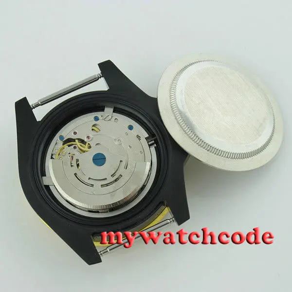 40 мм parnis черный GMT керамический Безель PVD сапфировый Кристалл автоматические
