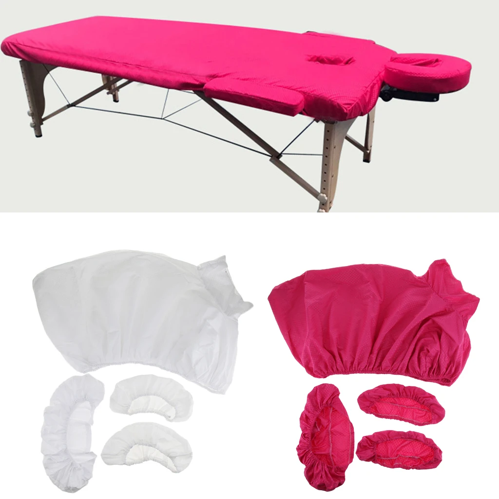 

8pcs Salon Massage Table Bed Fitted Pad Face Cradle Pillow Cover