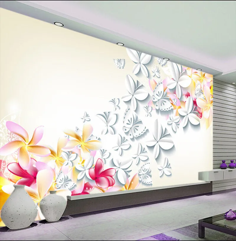 

Custom 3D large mural,Beautiful 3D butterfly pattern papel de parede,coffee shop living room sofa TV wall bedroom wallpaper