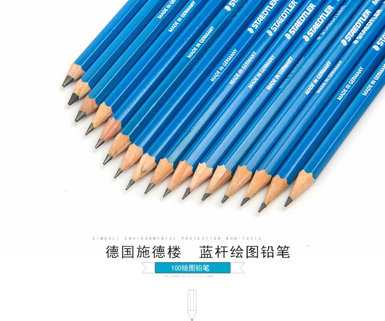 Набор из 12 карандашей Staedtler Mars lumographh для рисования, набросков, 24 тонко градуированных Degrees10H-12B