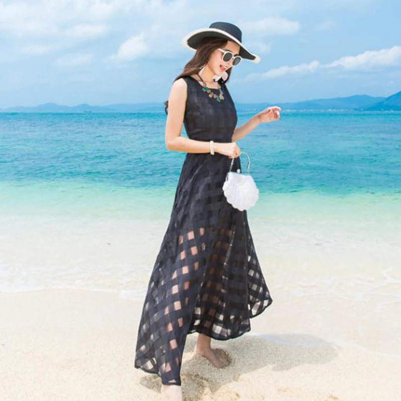 Органза Макси платье модные летние длинные платья праздничная одежда женские