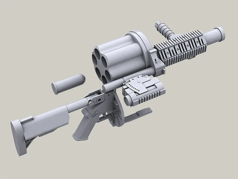 Многозеркальный пусковой механизм 1:35 M32 (MGL) и призматический прицел Trijicon RX01 с