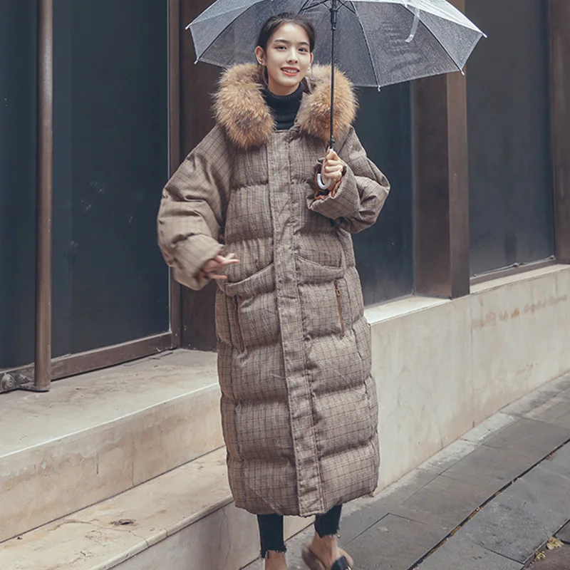 Женское пальто с капюшоном теплая куртка большого размера длинное утепленное