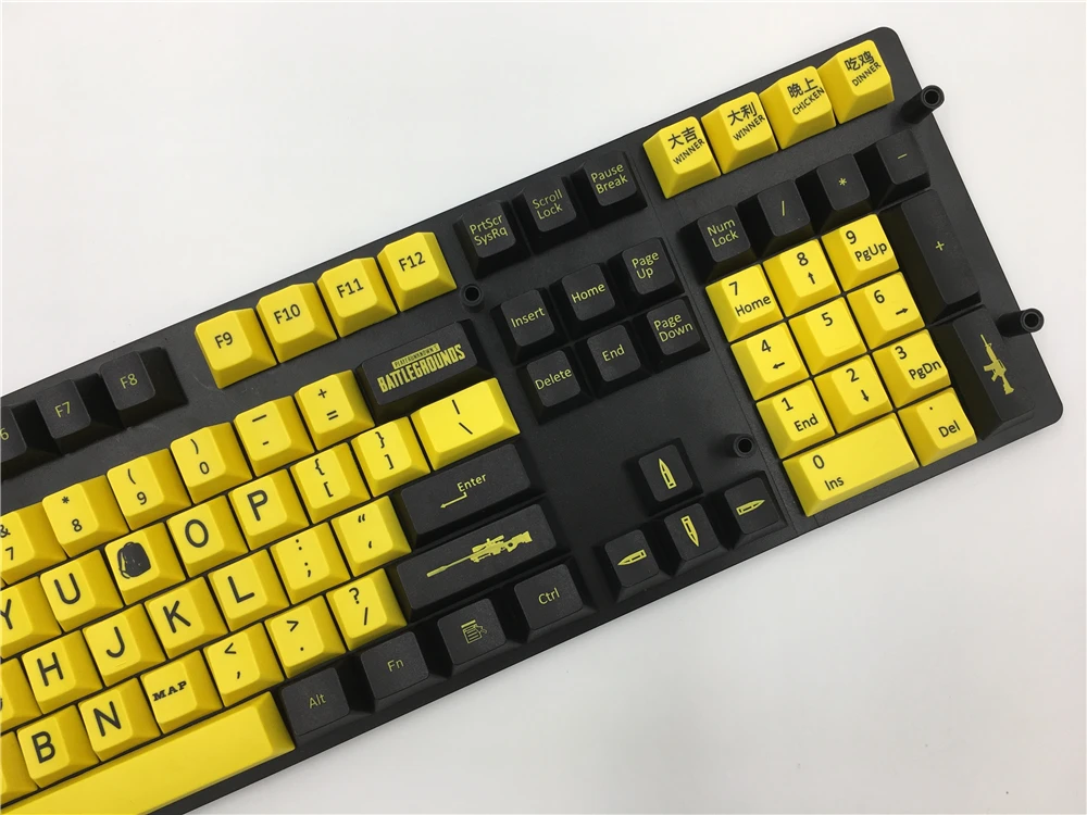 MP PUBG Keycap 156 клавиш краситель-сублимация PBT Вишневый профиль для механической игровой клавиатуры