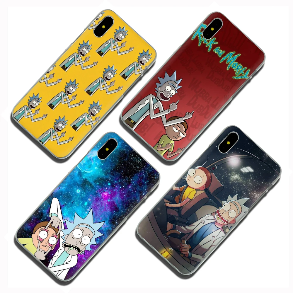 Жесткий чехол для телефона Rick and Morty для iPhone 5 5S 6 6s 7 8 plus X XR XS 11 Pro Max