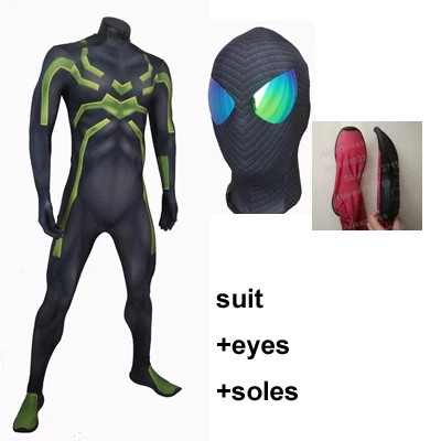 suit lens soles Лин бултез, высокое качество, большое время, Человек-паук, косплей, костюм для Хэллоуина, большое время, Человек-паук, вечерние костюмы - Цвет: suit lens soles