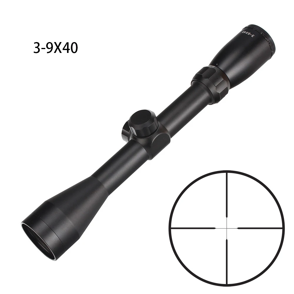 Золотой 3-9X40 охотничий Воздушный прицел для винтовки провод дальномер Сетка арбалет или Mil точка Сетка прицел тактический оптические прицелы - Цвет: Золотой