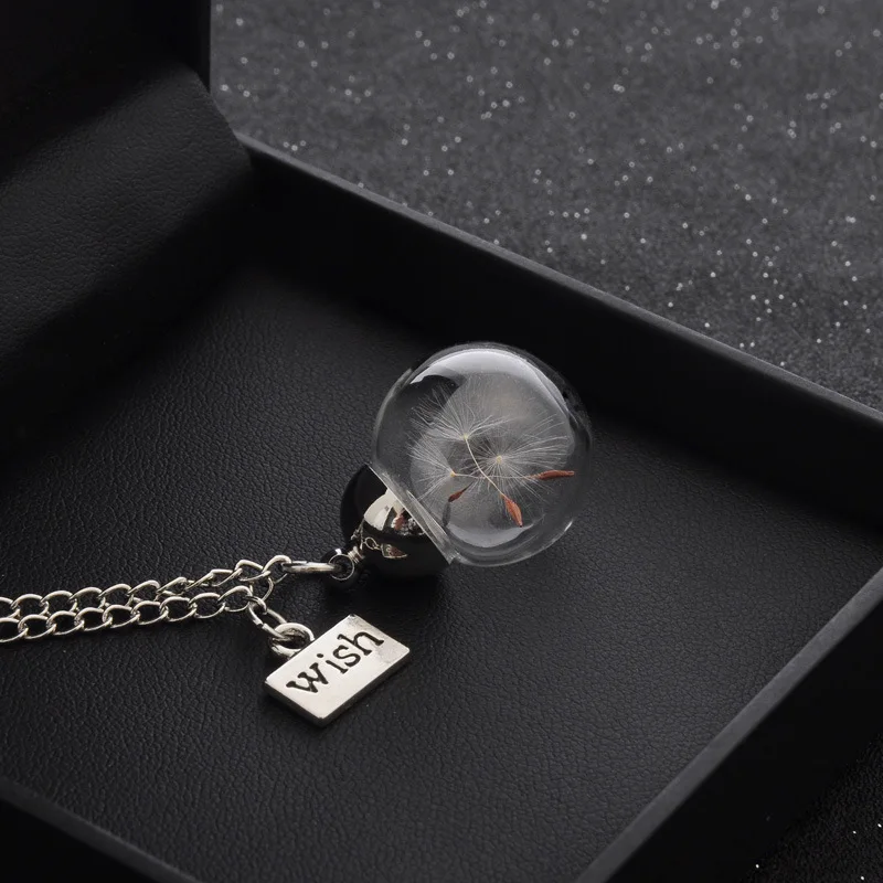 Очаровательное женское ожерелье из оргстекла с семенами одуванчиков|fashion