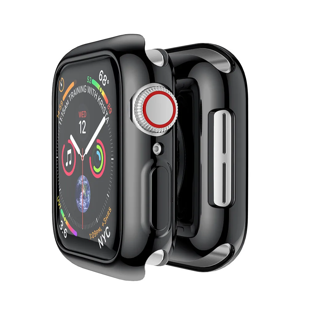 Защитный чехол бампер Xinsilu Ультратонкий из ТПУ с покрытием 44 мм 40 для Apple Watch серии