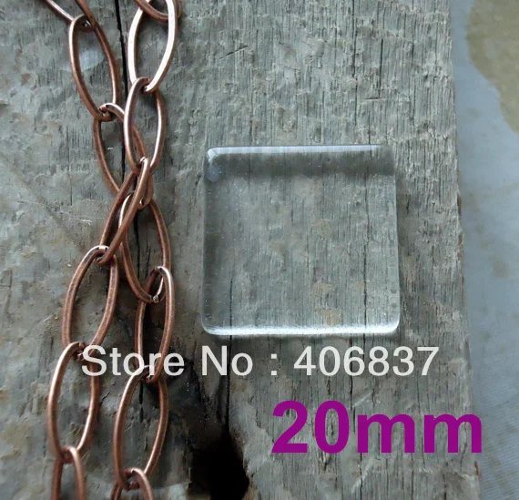 100 шт./лот хорошее качество 20 мм плоский квадратный прозрачный увеличительное