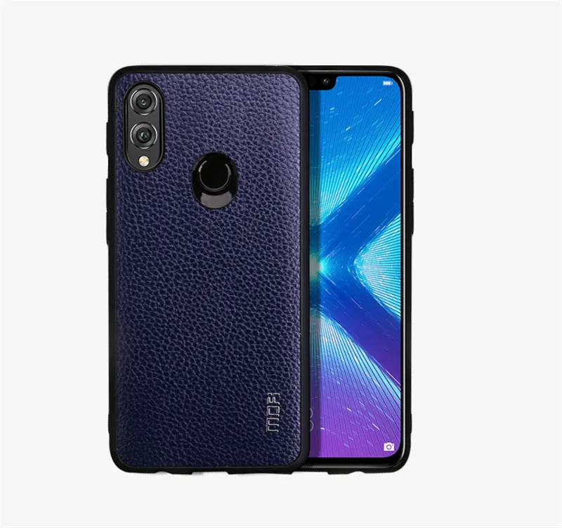Honor 8X Max чехол для huawei Honor 8X чехол Mofi для huawei Honor 8X Max чехол Обложка на заднюю панель из искусственной кожи чехол 8Xmax Бизнес черный