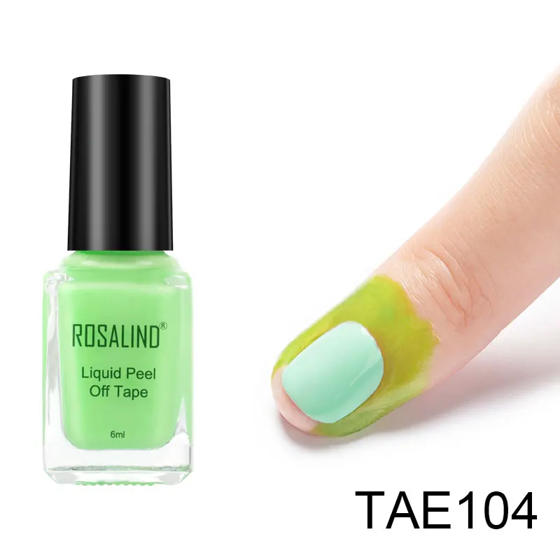 TAE104 ROSALIND Гель-лак для ногтей праймер шелушитель лента 6 мл 4 цвета для маникюра ногти пилинг Базовое покрытие гель-краска для ногтей - Цвет: TAE104