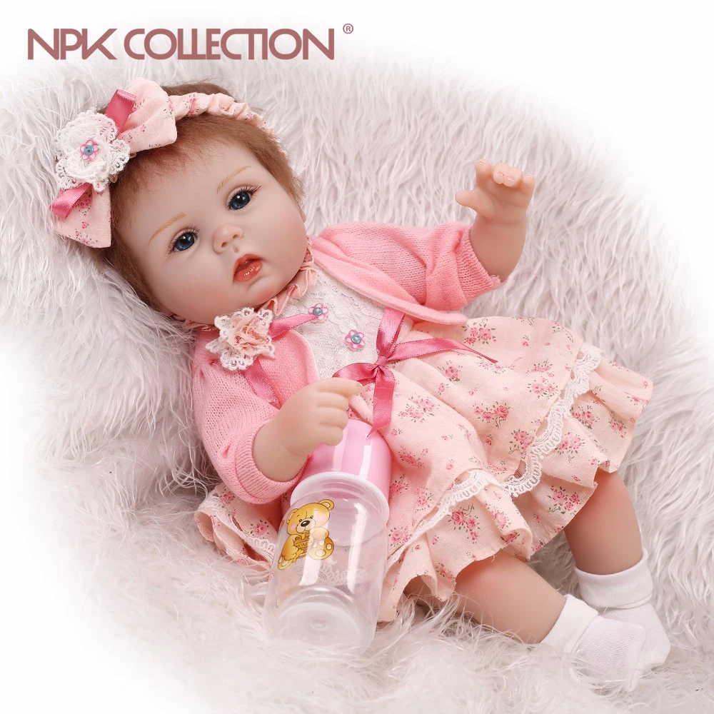 NPKCOLLECTION силиконовые куклы Reborn 40 см Очаровательная кукла игрушки для девочек boneca