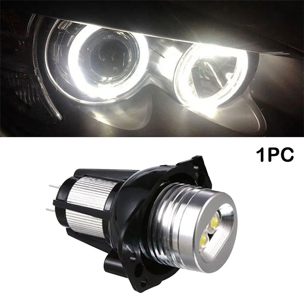 1pcs car led light E90 Angel Eyes Halo Ring LED Light 6W headlight fog lamp Bulb Xenon White For BMW | Автомобили и мотоциклы