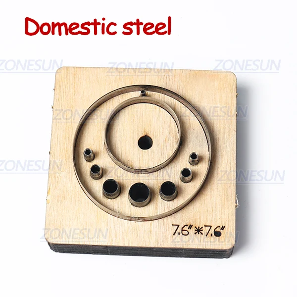Domestic steel ZONESUN T6 DIY Custom Cutter кожаные серьги для резки высечки кожи, серьги для стального правила, штамповочный станок, пресс-инструменты - Цвет: Domestic steel