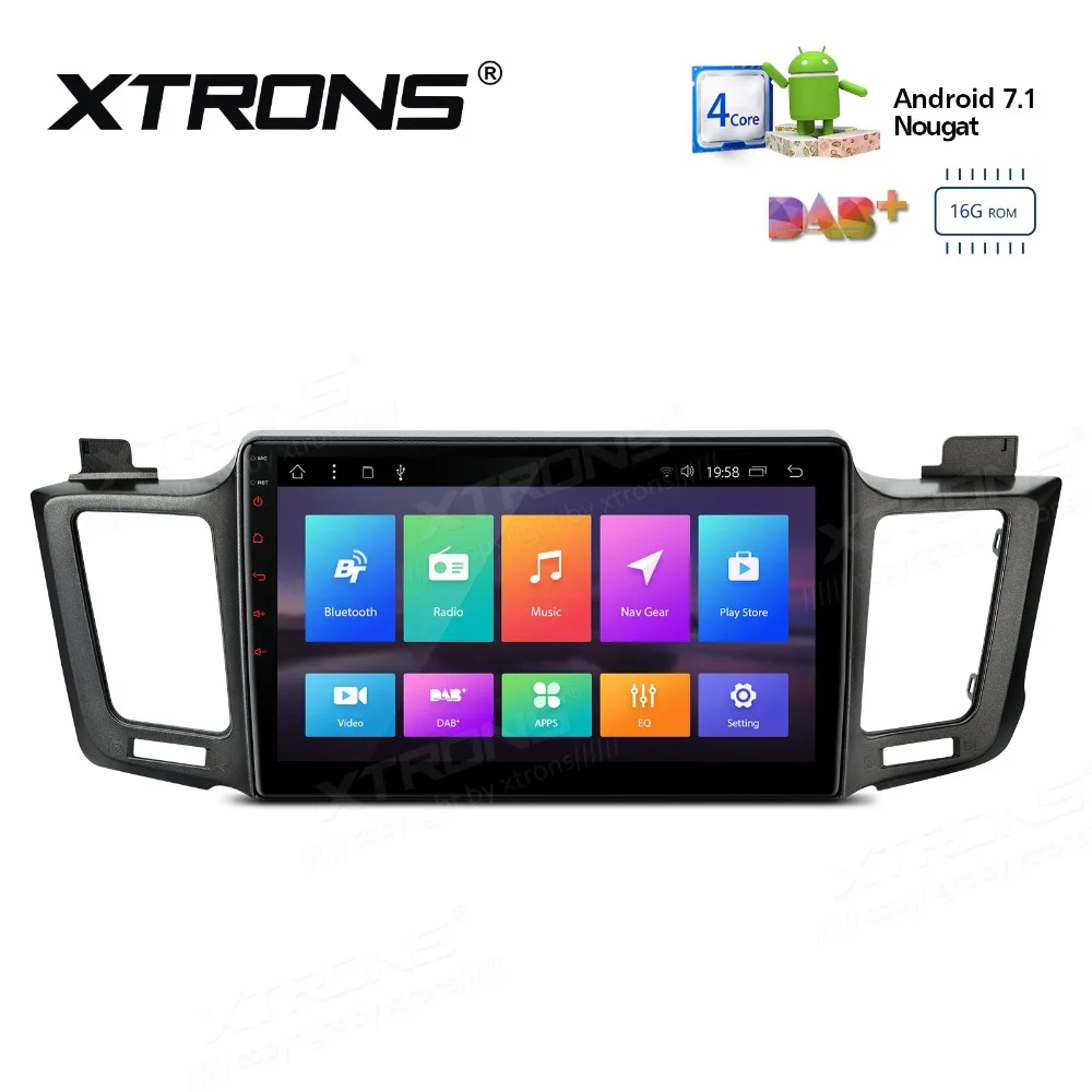 XTRONS 10 1 &quotAndroid 7 автомобильный стерео радио плеер RCA GPS Canbus DAB + OBD WIFI без DVD для Toyota RAV4