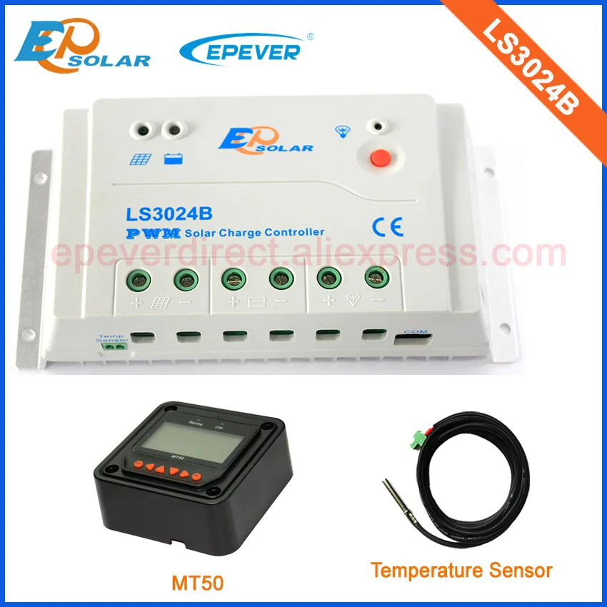 

12V PWM EPEVER LandStar series New controller LS3024B 30A temperature sensor and MT50 Meter Solar power bank regulator