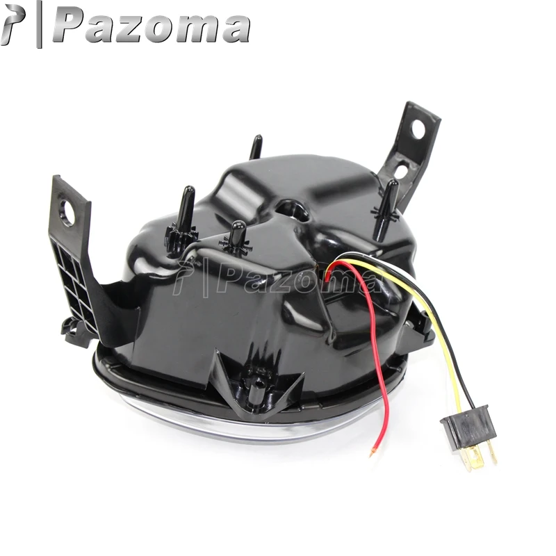 Мотоциклетный черный светодиодный налобный фонарь 6500K 110W DRL дальнего ближнего света на заказ для Suzuki Boulevard M109R VZR1800 M90 2006
