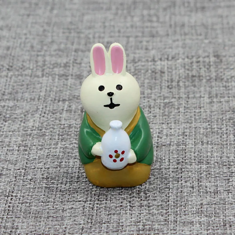 Фигурки в стиле zakka миниатюрные кавайные украшения виде кролика декоративные