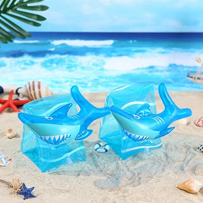 Shark 1 пара надувных рулонов Единорог Фламинго плавательный бассейн рука круг кольца трубки Группа рукав плавает безопасность для детей начинающих - Цвет: Shark