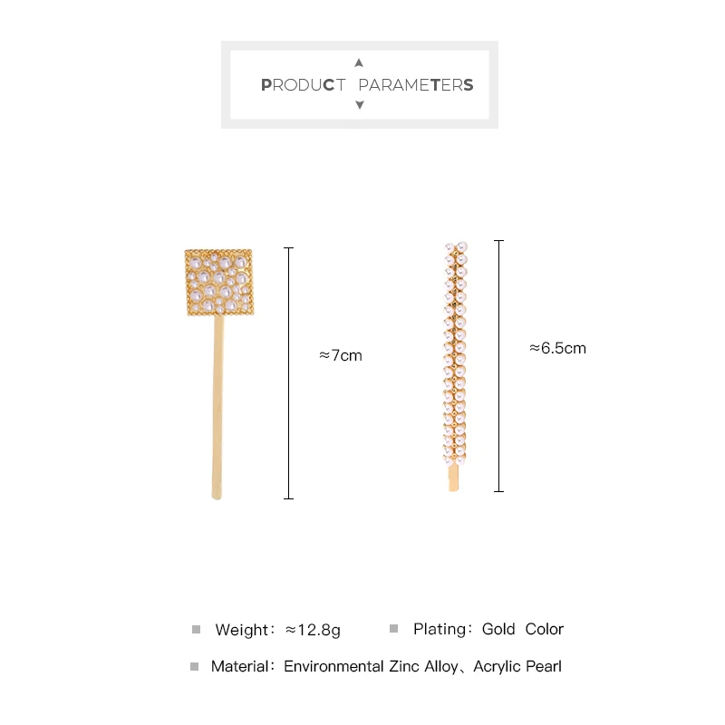 2 шт./компл. корейские бриллиантовые ассиметричные заколки с имитацией жемчуга